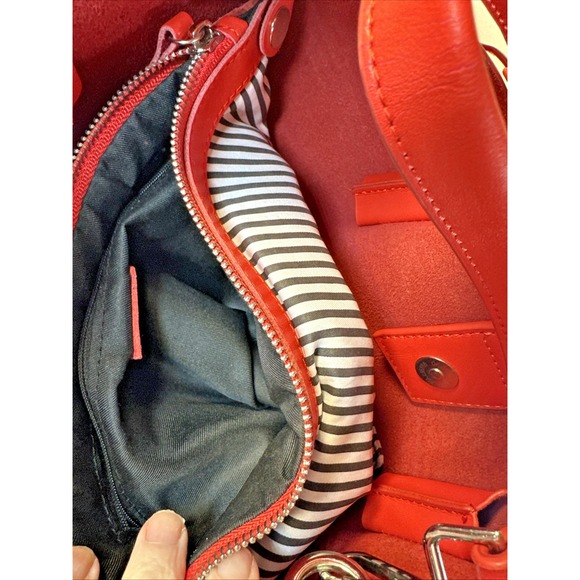 Co-Lab COLAB Christopher Kon Tote Bag leather handbag tassel Orange-Red - Picture 9 of 14